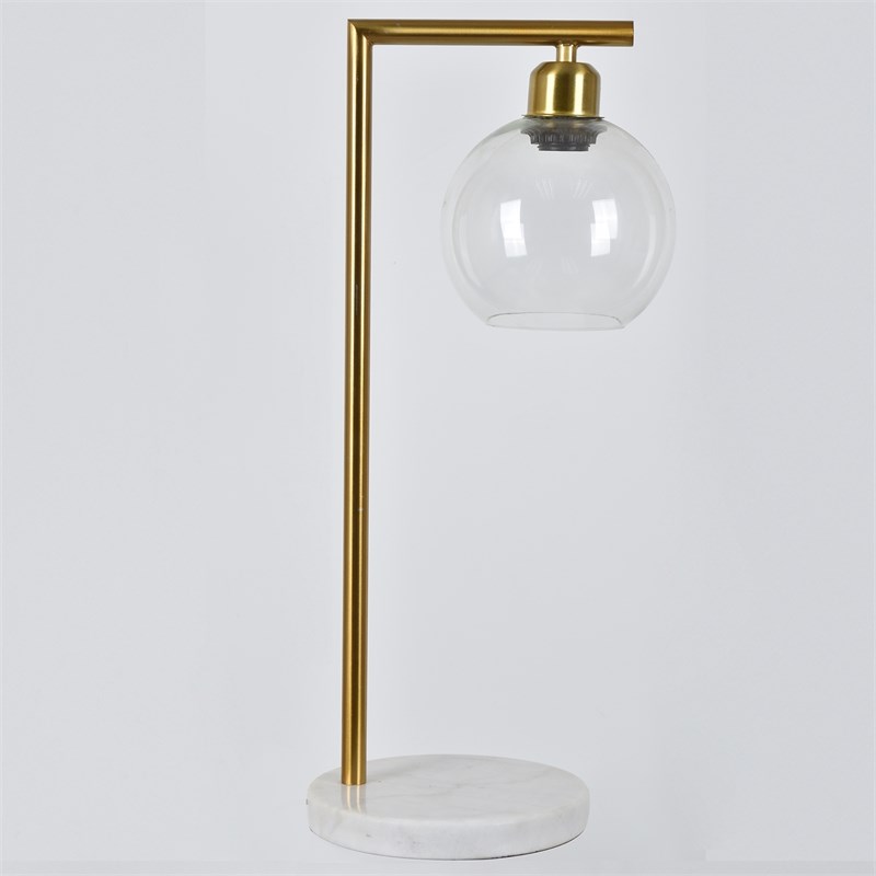 Evolution Metal & Marble Task Lamp in Gold