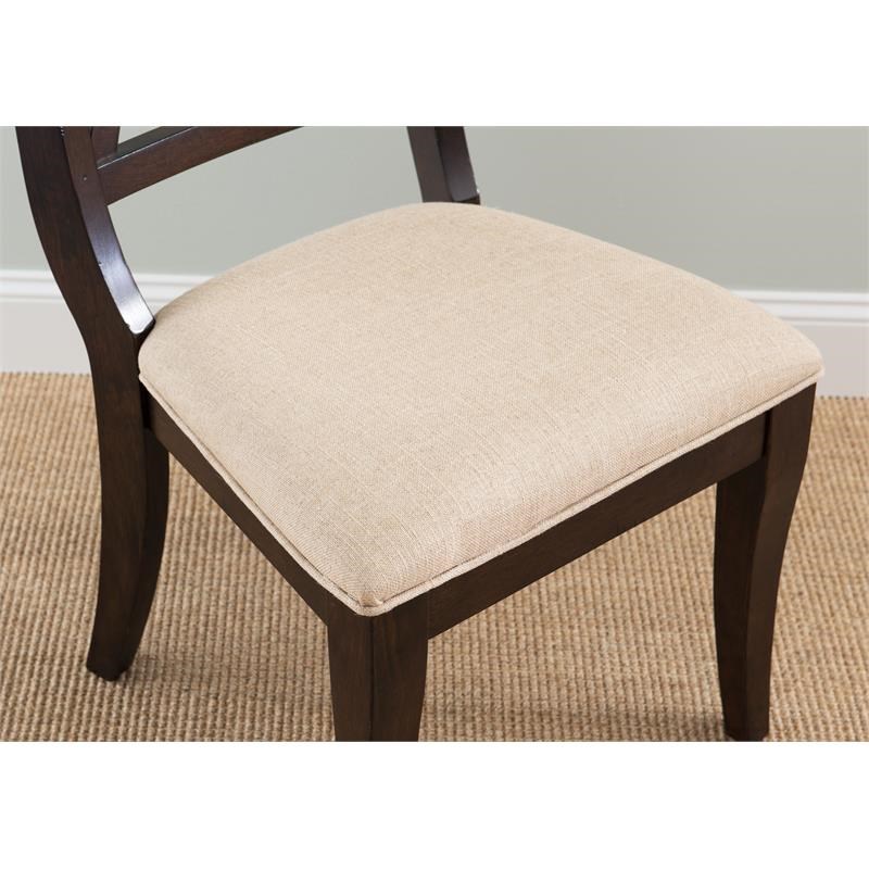 Legacy Classic Thatcher X Back Side Chair (set of 2) in Amber Brown Wood