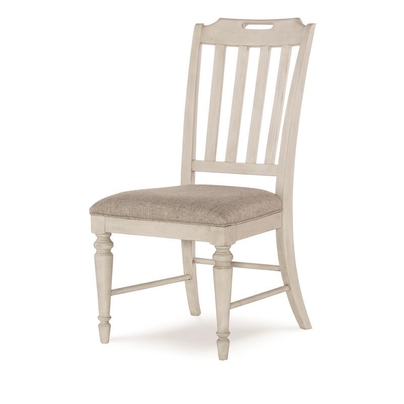 Legacy Brookhaven Slat Back Side Chair (set of 2) in Vintage Linen Finish Wood