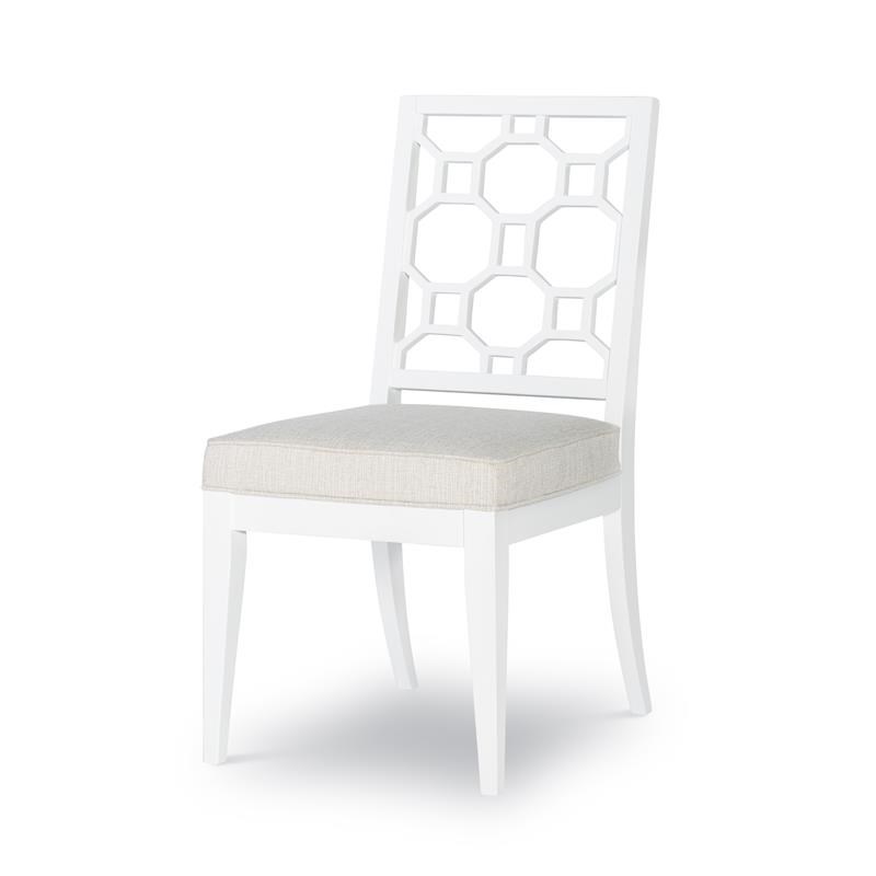 Legacy Chelsea by Rachael Ray (set of 2) Lattice Back Side Chair in White Wood