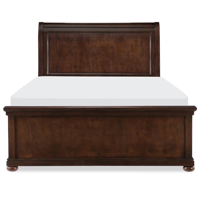 Legacy Classic Canterbury Queen Sleigh Bed in Warm Cherry Finish Wood
