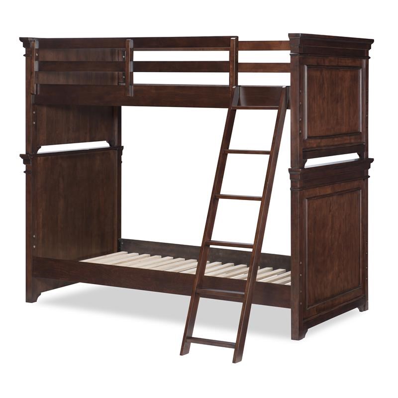 Legacy Classic Canterbury Twin Over Twin Bunk Bed Warm Cherry Wood