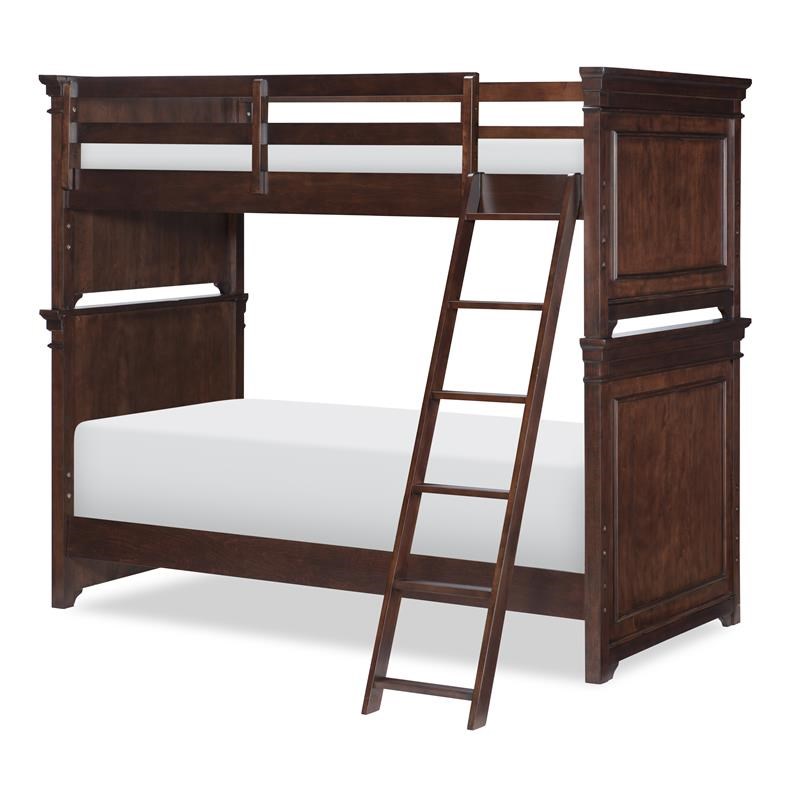 Legacy Classic Canterbury Twin Over Twin Bunk Bed Warm Cherry Wood