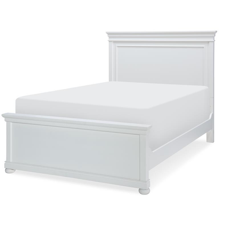 Legacy Classic Canterbury Full Size Panel Bed in Natural White Painted Wood