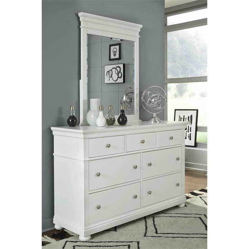 Legacy Classic Canterbury Seven Drawer Dresser Natural White Wood