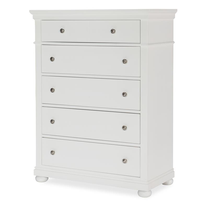 Legacy Classic Canterbury Five Drawer Chest Natural White Wood