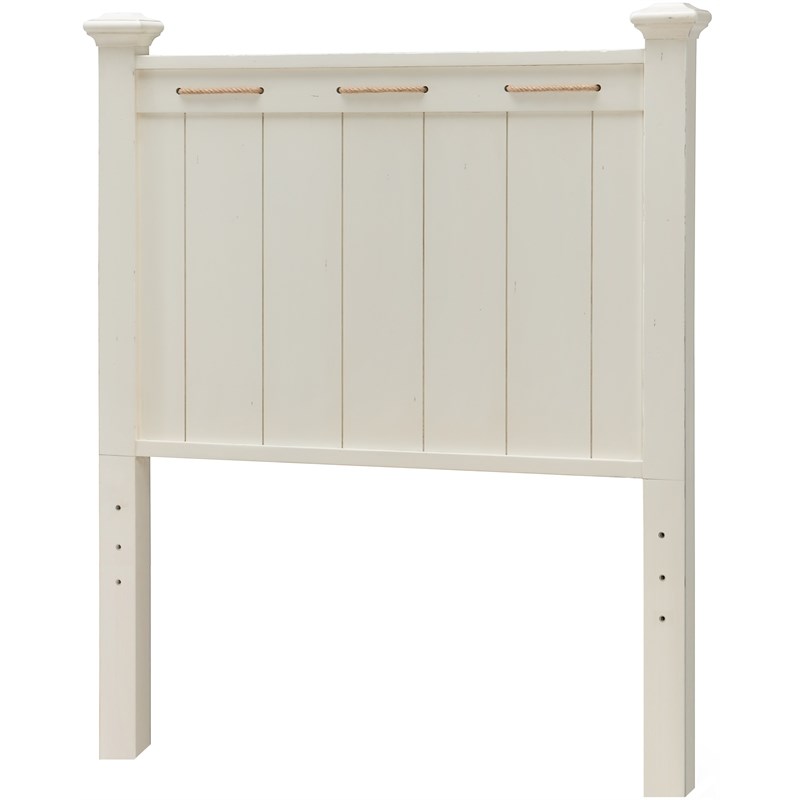Legacy Classic Lake House Twin Low Post Headboard Pebble White Color Wood