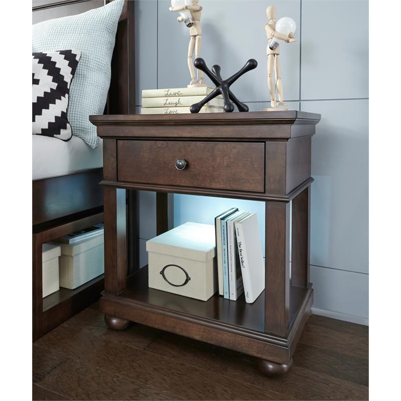 Legacy Classic Canterbury Open Night Stand In Warm Cherry Wood 9814 3101