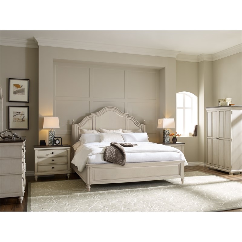 Legacy Classic Brookhaven Panel Headboard King in Vintage Linen Finish Wood