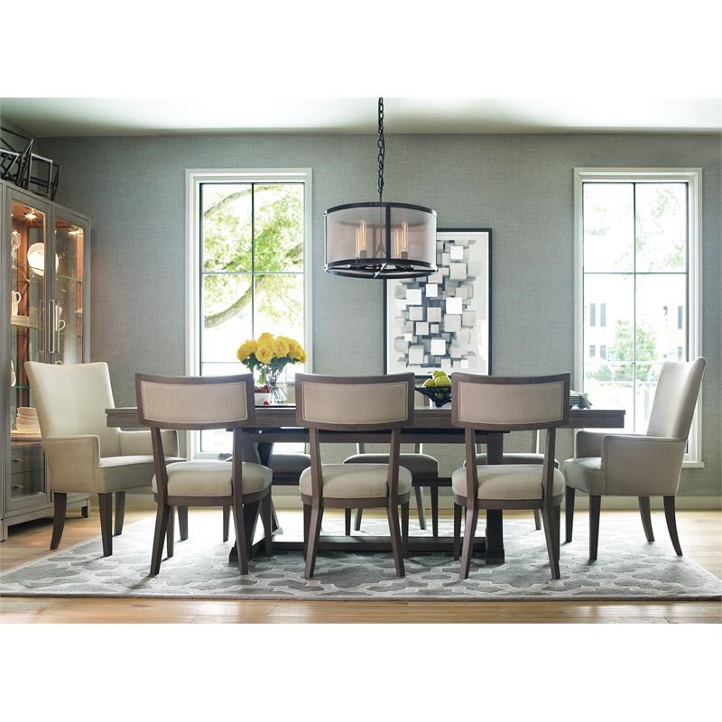 Legacy Classic Classic Highline by Rachael Ray Trestle Table in Greige Wood
