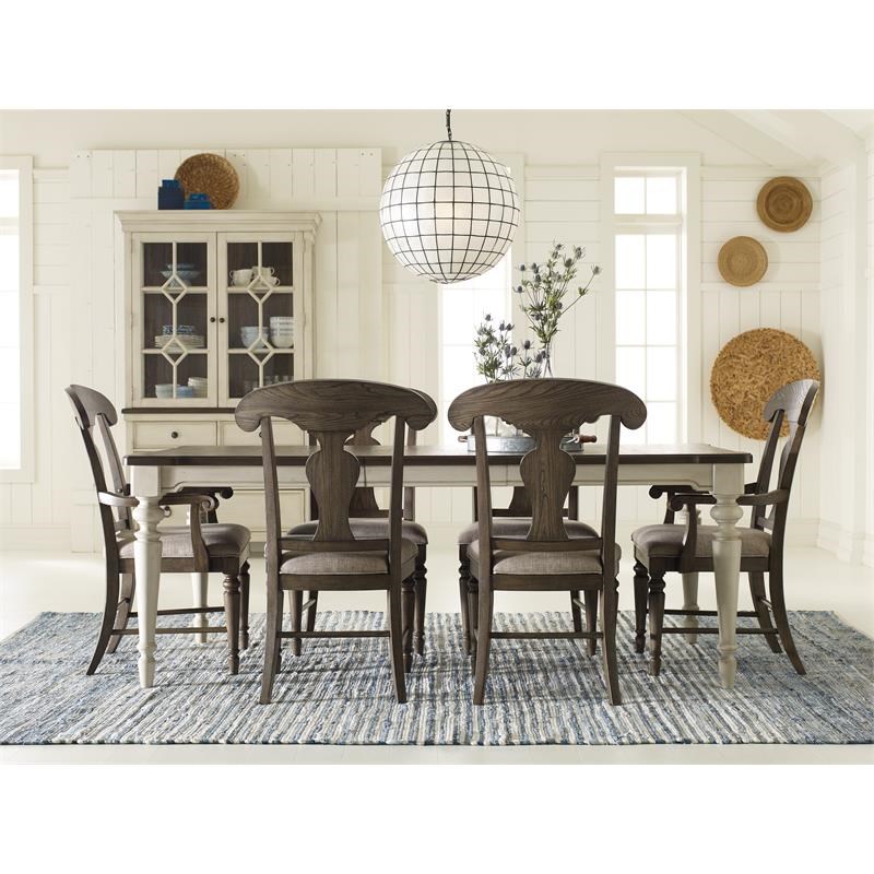Legacy Classic Brookhaven Dining Table in Vintage Linen & Rustic Elm Wood