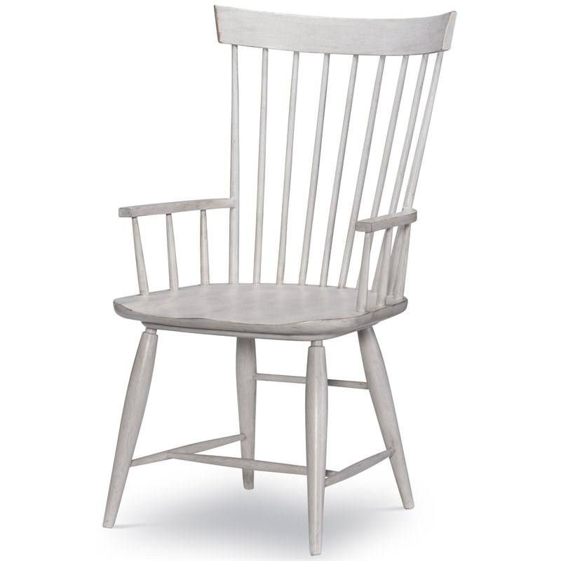 Belhaven Windsor Arm Chair in Weathered Plank Finish Wood (Set of 2)