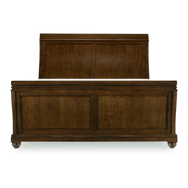 Coventry King Sleigh Bed in Classic Cherry Finish Wood