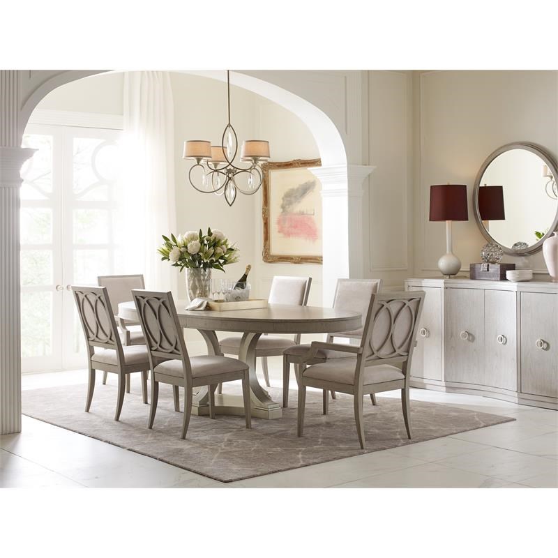 Cinema by Rachael Ray Oval Dining Table in Shadow Grey Finish Wood
