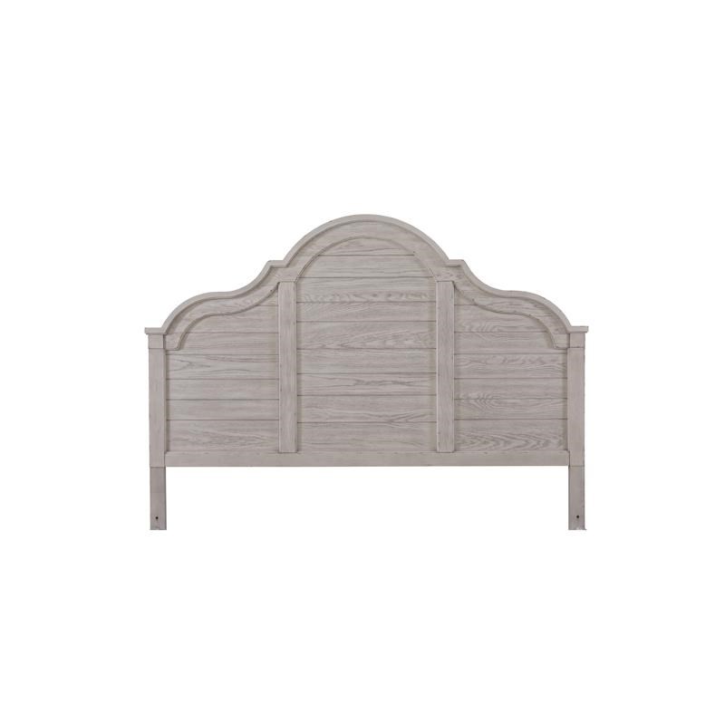 Belhaven King/Cal King Arched Panel Headboard in Weathered Plank Finish Wood