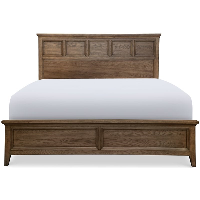 Forest Hills Queen Panel Footboard in Classic Brown Finish Wood