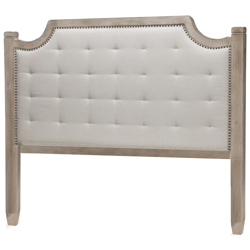 monteverdi queen upholstered low post bed headboard in sun-bleached ...