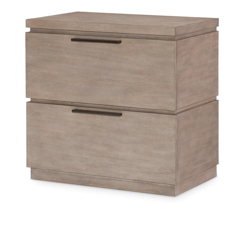Milano by Rachael Ray Two Drawer Night Stand in Sandstone Finish Wood