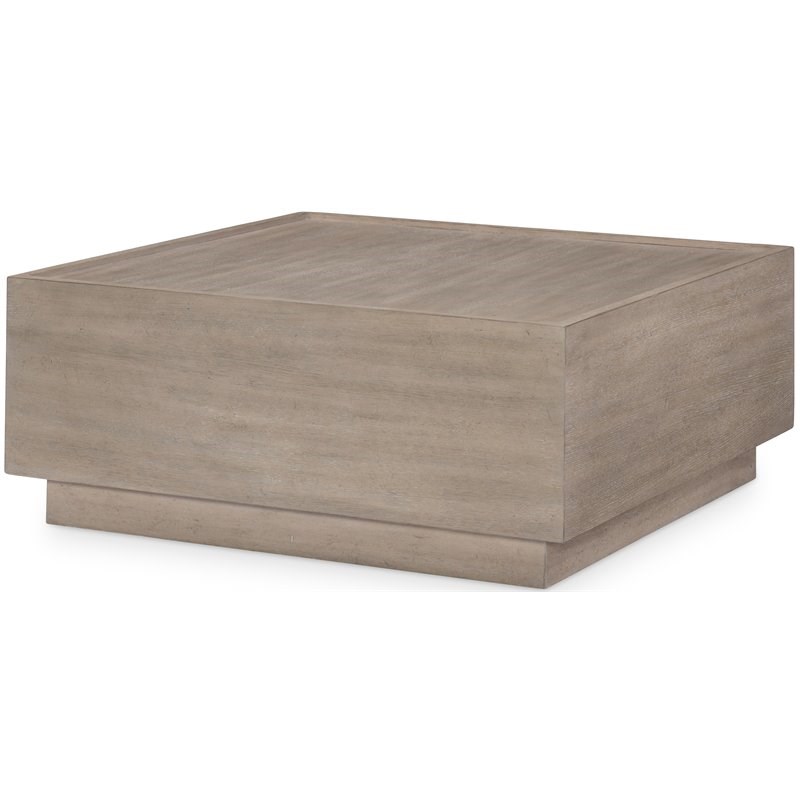 Milano by Rachael Ray Wood Square Cocktail Table in Oak Sandstone