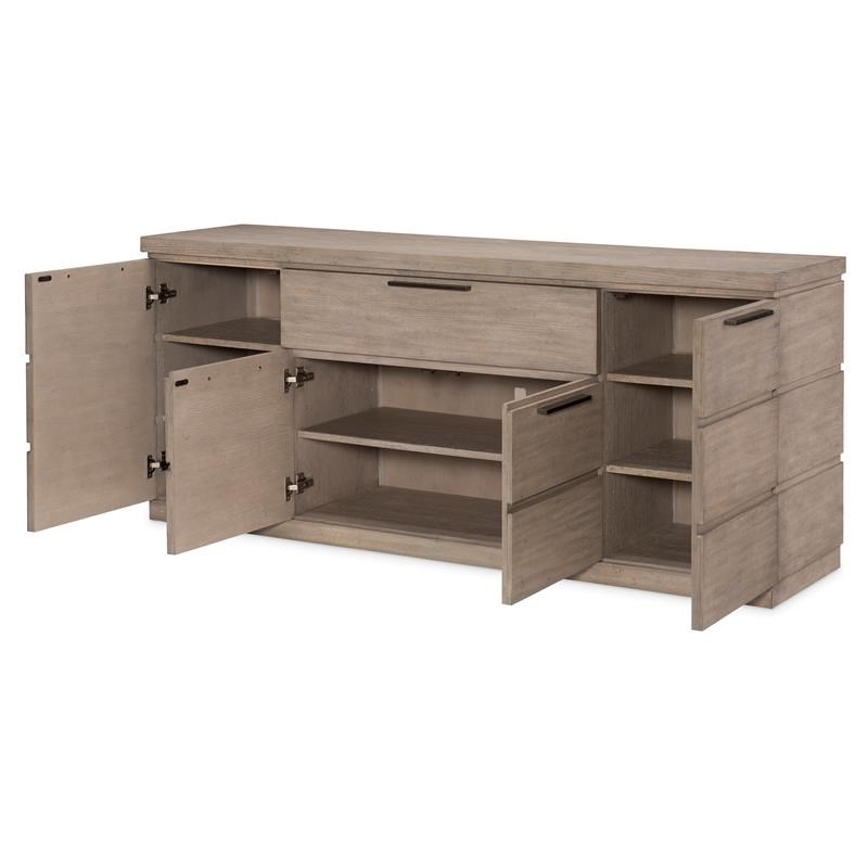 Milano by Rachael Ray Wood Entertainment Console in Sandstone  Finish