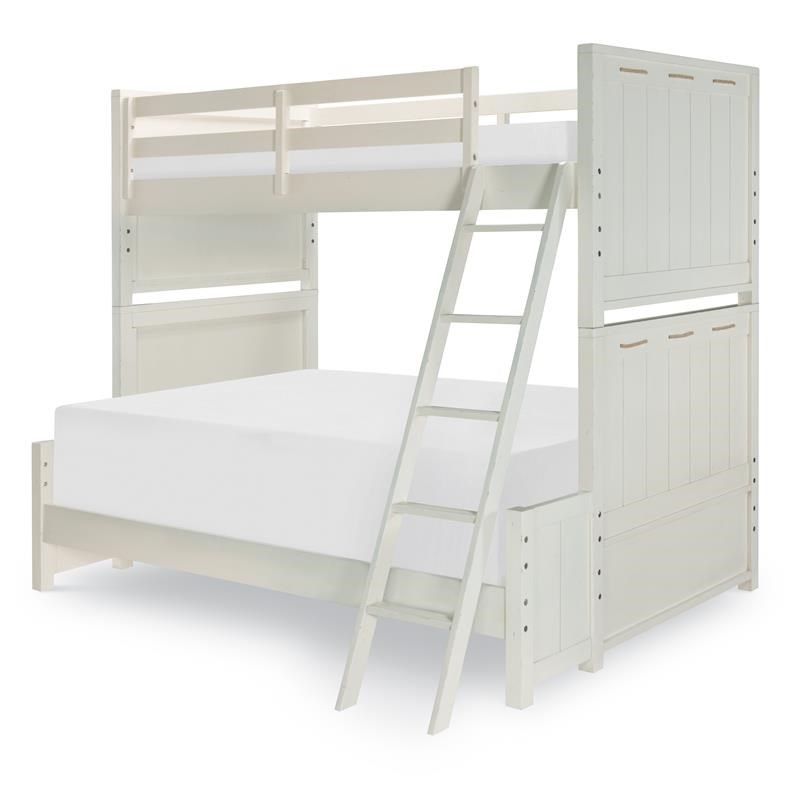 Lake House White Complete Wood Twin Over Full Bunk Bed