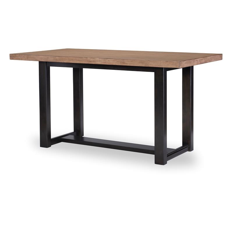 Duo Counter Height Wood Table in Light Latte and Black Bean