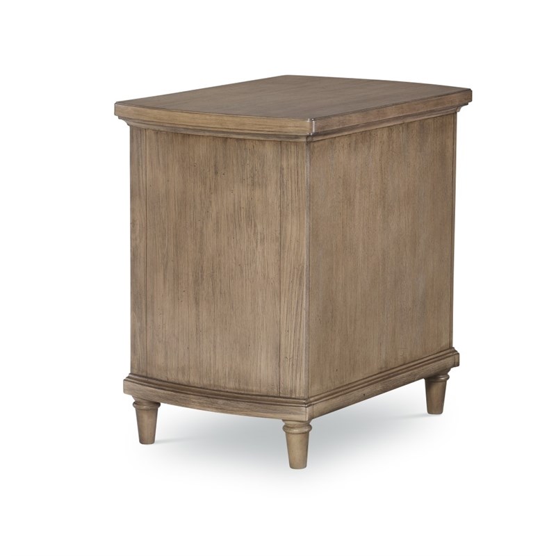Camden Heights Wood 3 Drawer Chairside Table in Chestnut