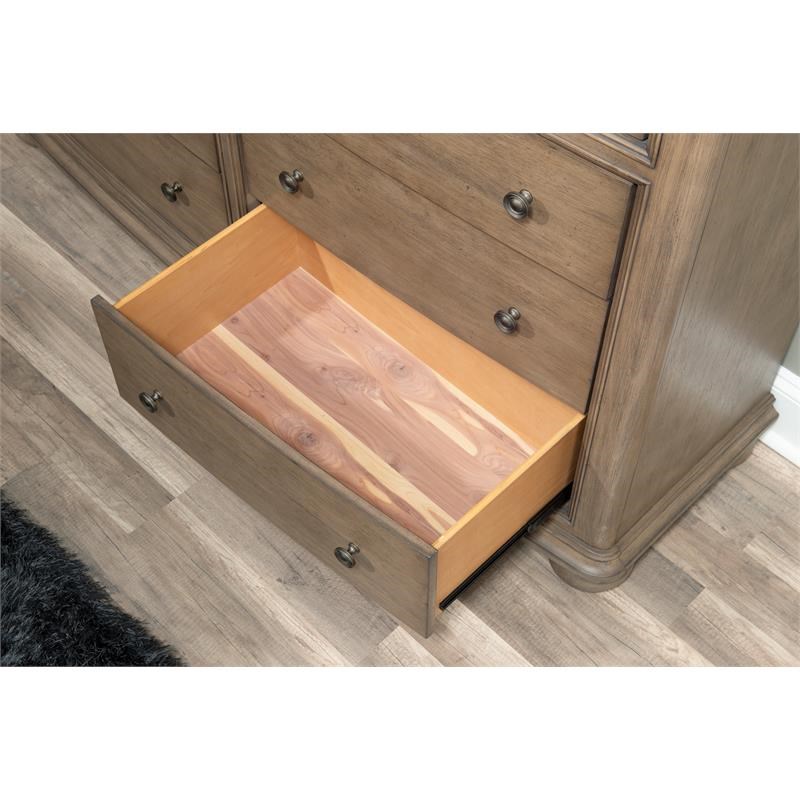 Camden Heights Chestnut Wood 9 Drawer Dresser with Jewelry Tray