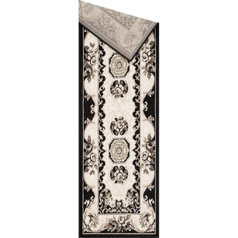 L'Baiet Anya Traditional Black Oriental 8' x 10' Fabric Area Rug