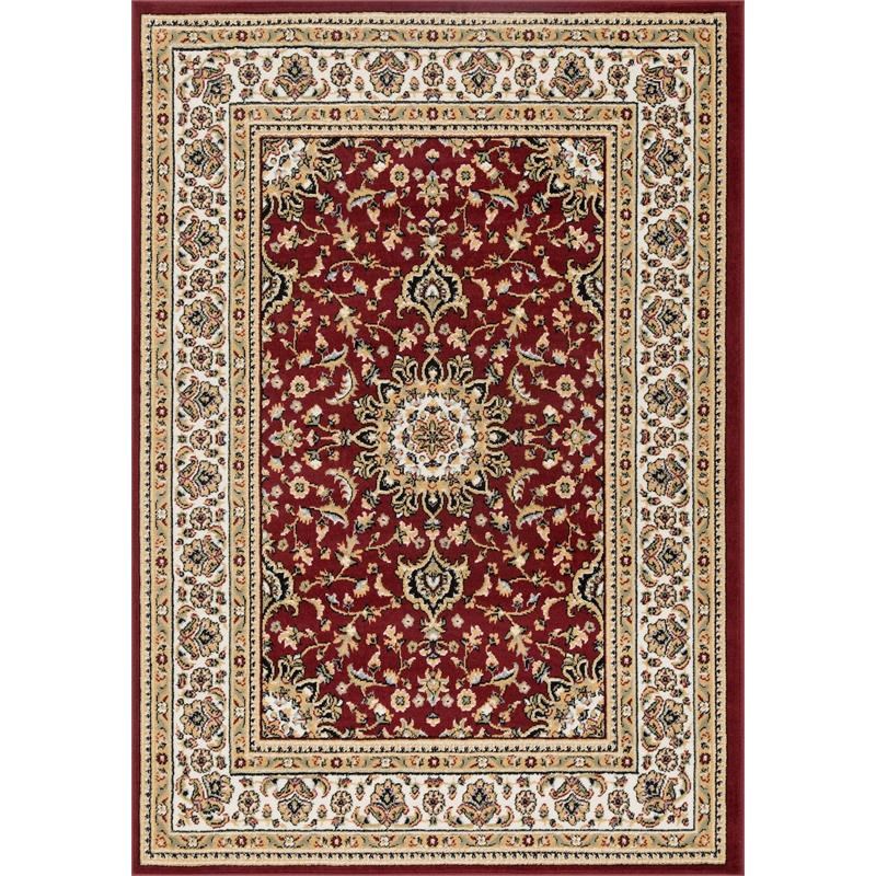 L'Baiet Zara Classic Traditional Red Oriental 4' x 6' Fabric Area Rug