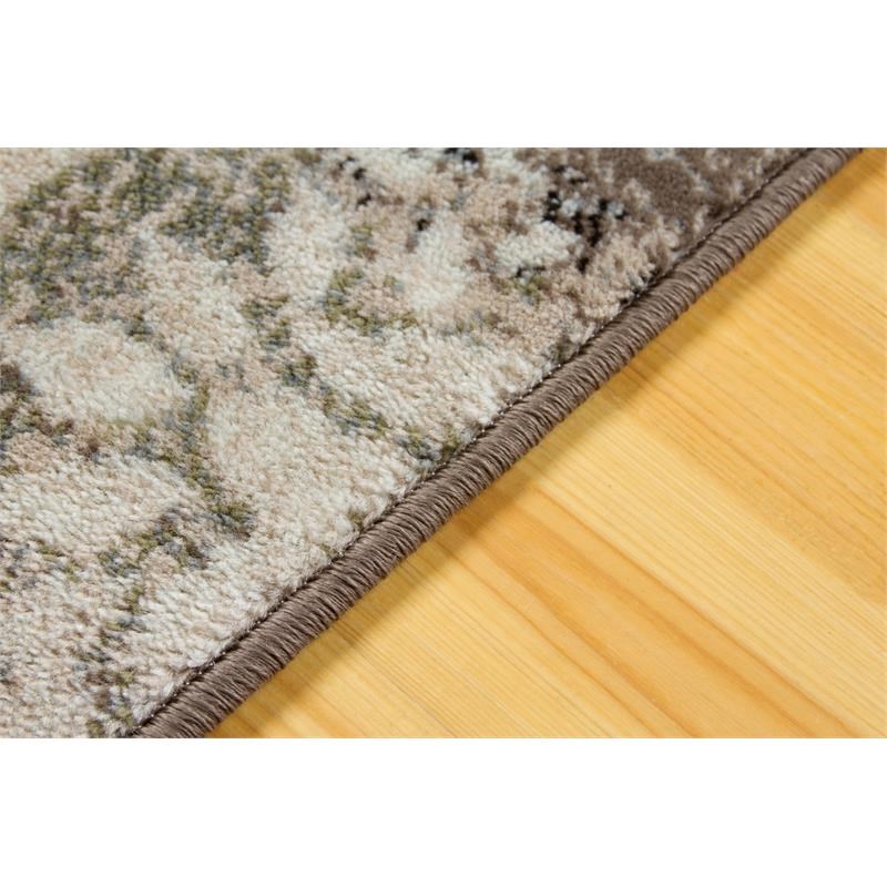 L'Baiet Chrissy Contemporary Brown Distressed 8' x 10' Fabric Area Rug