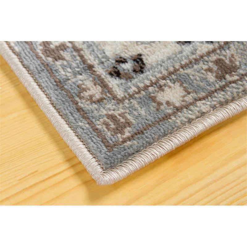 L'Baiet Nina Traditional Classic Beige Oriental 5' x 7' Fabric Area Rug