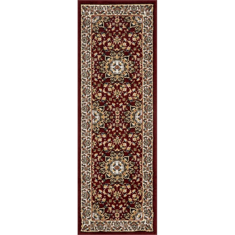 L'Baiet Zara Classic Traditional Red Oriental 2' x 3' Fabric Area Rug