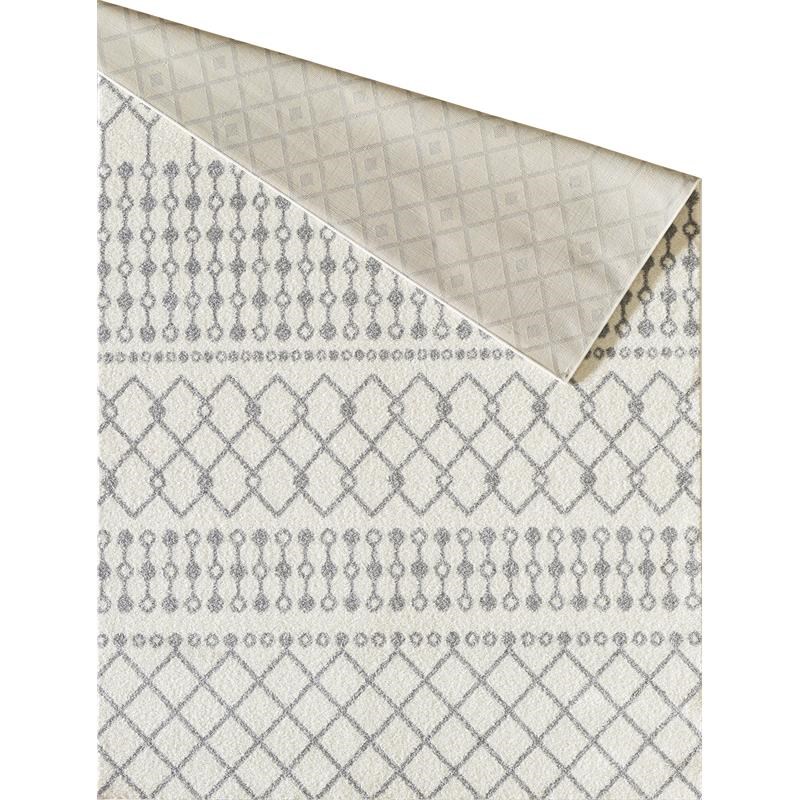 L'Baiet Hannah Off White Contemporary Moroccan Boho 2' x 3' Fabric Area Rug