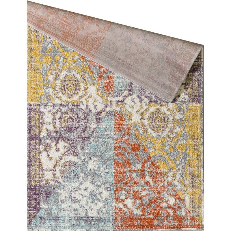 L'Baiet Ashley Multi-Color Distressed 5' x 7' Fabric Area Rug
