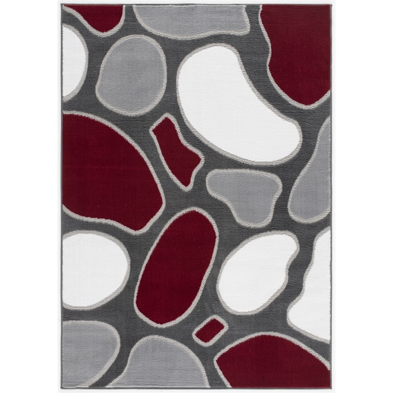 L'Baiet Finola Multi-Color Stone Graphic 8' x 10' Fabric Area Rug