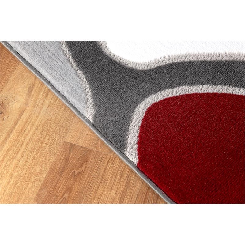 L'Baiet Finola Multi-Color Stone Graphic 5' x 7' Fabric Area Rug