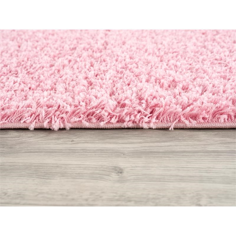 L'Baiet Gemma Pink Shag 2' x 3' Fabric Area Rug