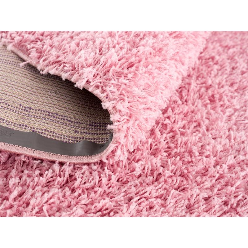 L'Baiet Gemma Pink Shag 2' x 6' Fabric Runner Rug