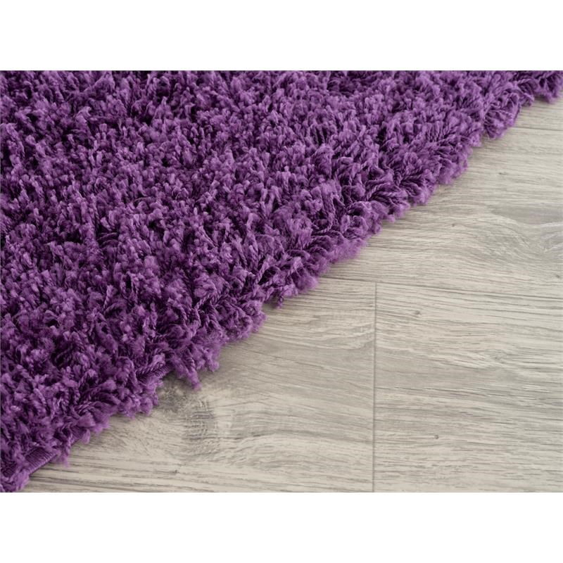 L'Baiet Lyra Purple Shag 4' x 6' Fabric Area Rug