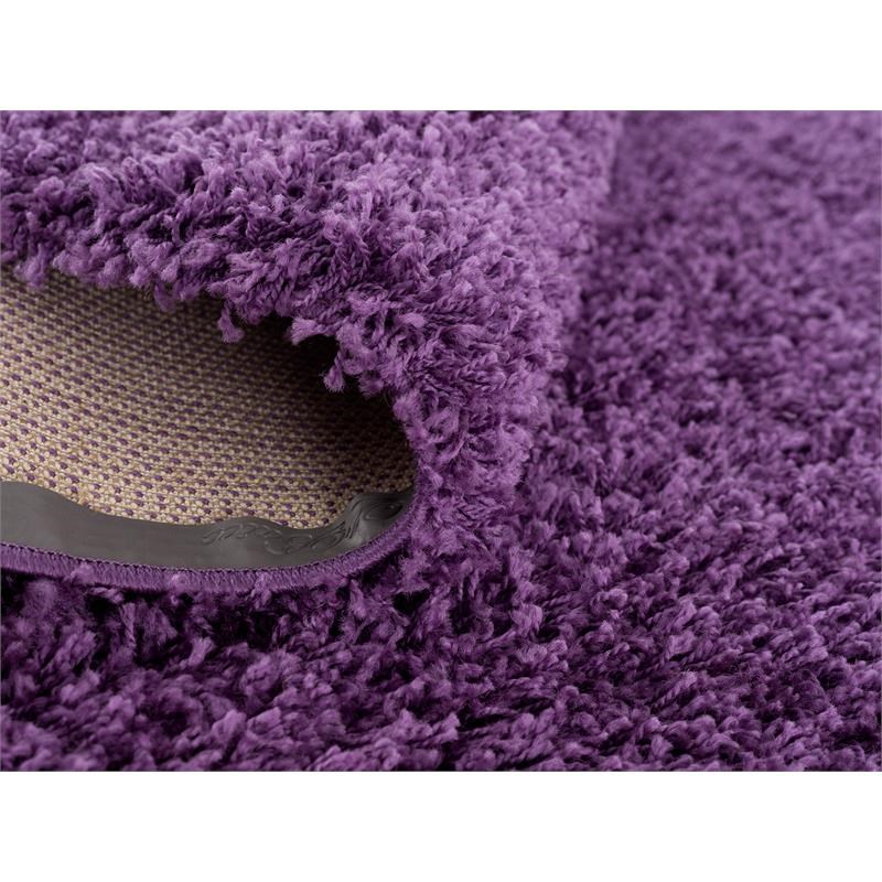 L'Baiet Lyra Purple Shag 5' x 7' Fabric Area Rug