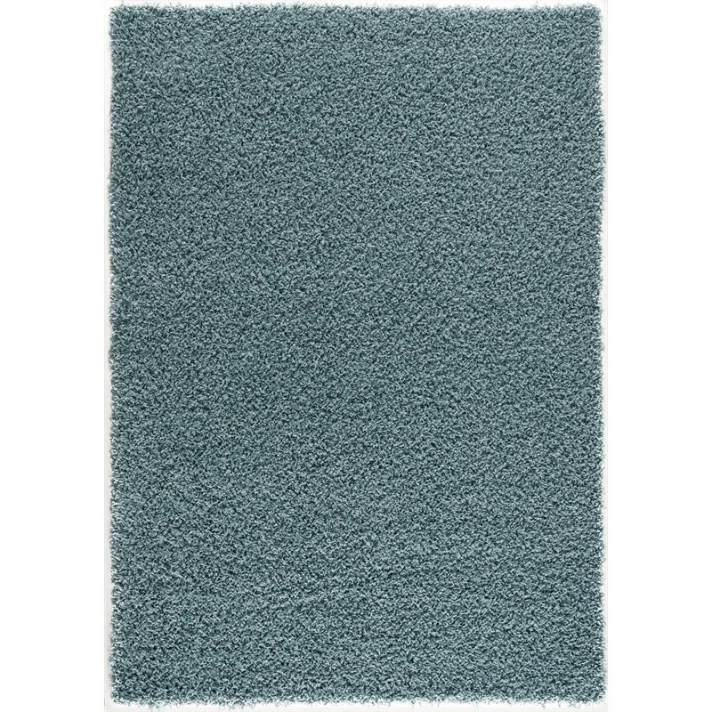L'Baiet Azzurra Turquoise Shag 4' x 6' Fabric Area Rug