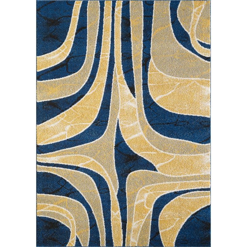 L'Baiet Chanel Multi-Color Graphic 2' x 3' Fabric Scatter Rug