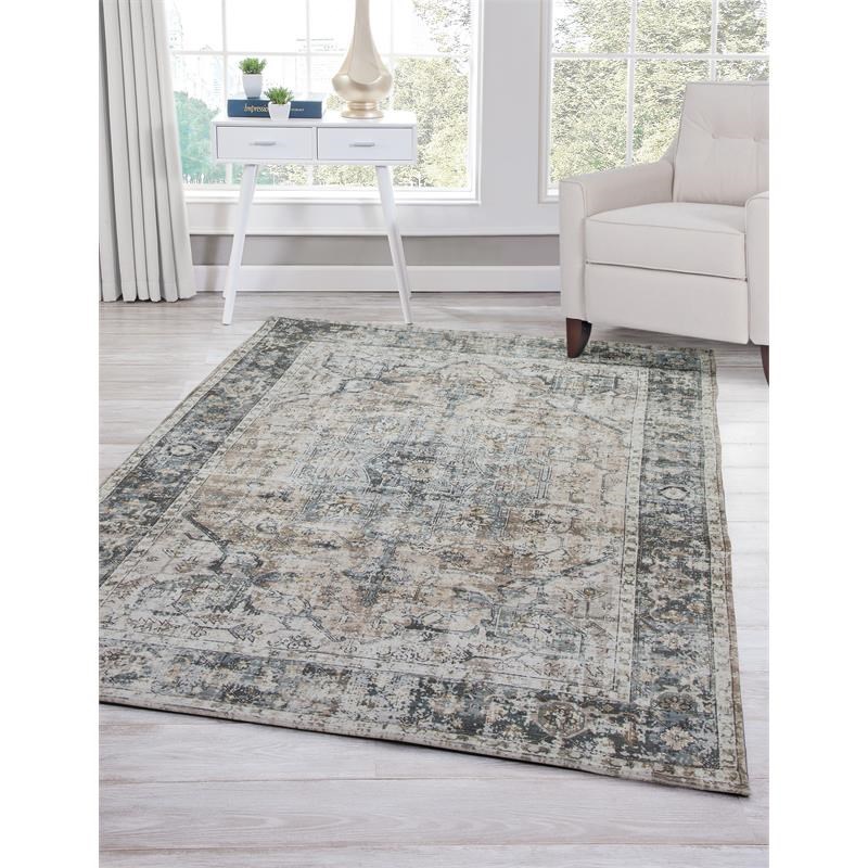 Maddie Home Pandora Area Rug in Charcoal and Brown