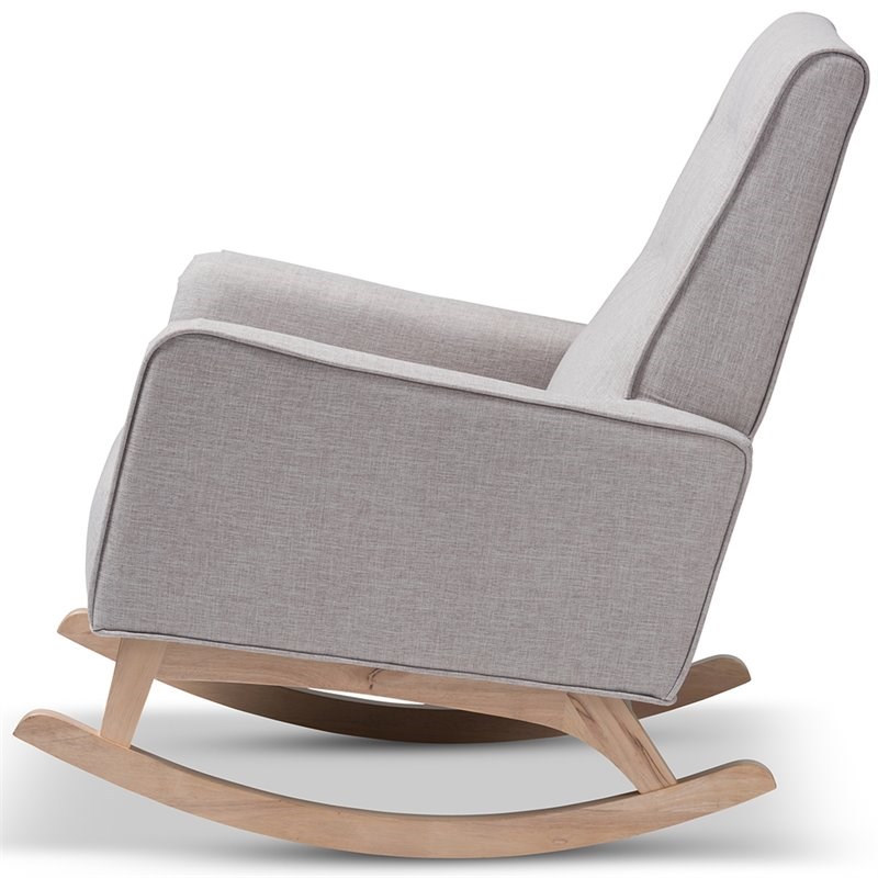 Maddie Home Tufted Rocker in Gray and Beige