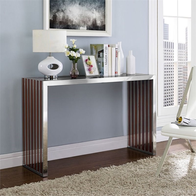 Maddie Home Console Table in Walnut