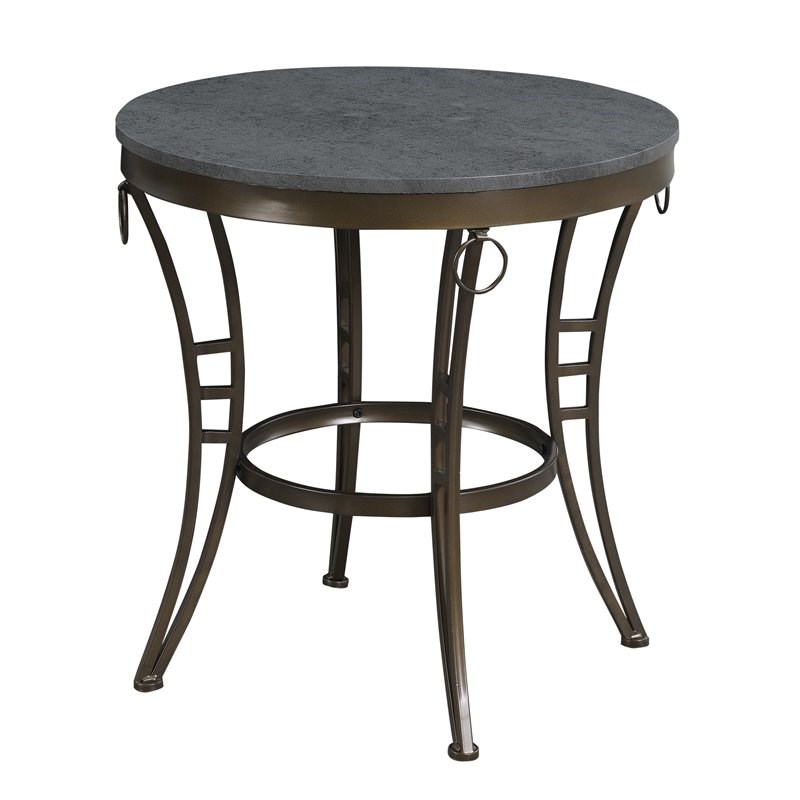 Gallagher Cinder Gray 24 Round End, 24 Round Metal Table Top