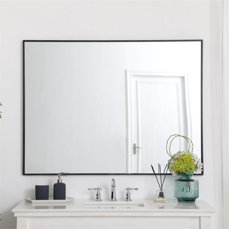 36 x 48 black framed mirror