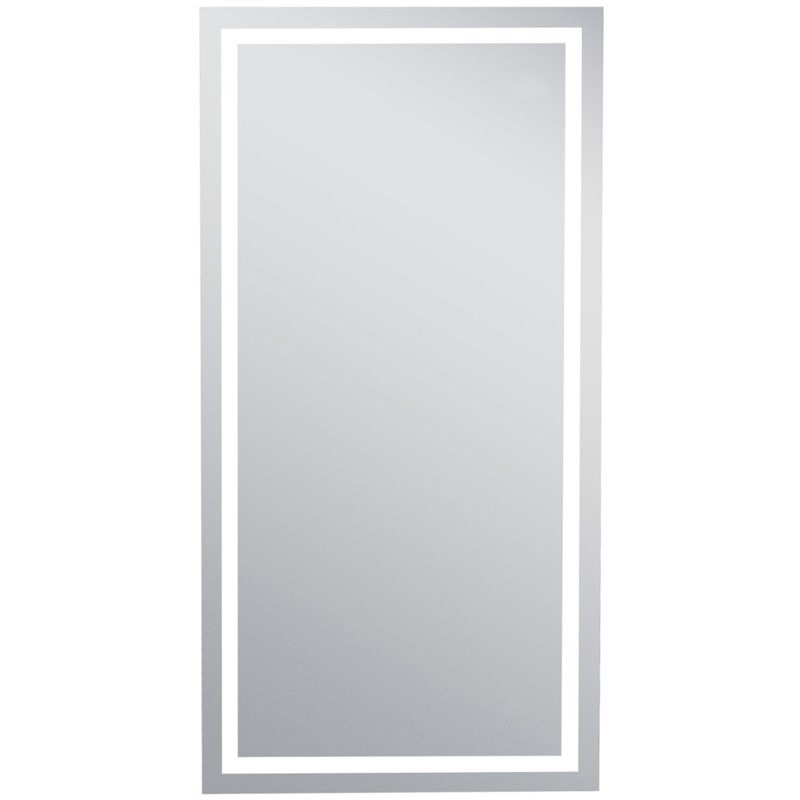 Elegant Decor Nova 72" x 36" Hardwired LED Bathroom Mirror in Silver
