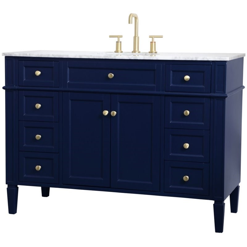 Elegant Decor Williams 48 Single, Solid Wood 48 Inch Bathroom Vanity Without Top